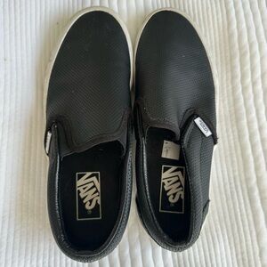 Vans Women's Black Perforated Slip-On Sneakers